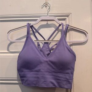 DSG Lavender Strappy V-Neck Sports Bralette